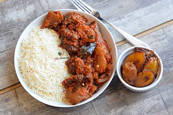 Steamed Rice & Buka Stew